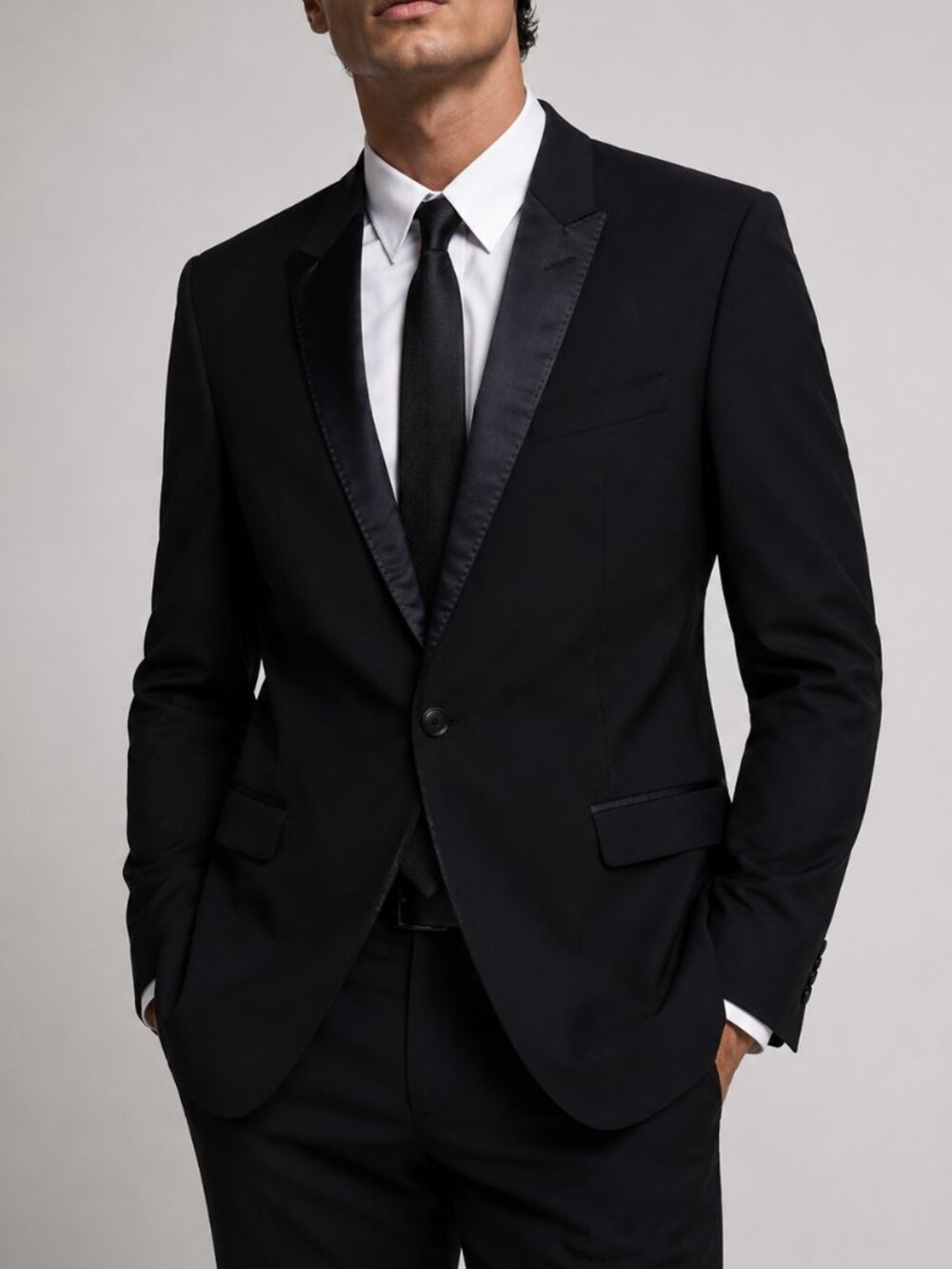 Dolce & Gabbana Black Tuxedo Blazer Men's IT 48 US 38R Virgin Wool Silk
